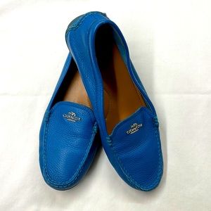 Coach Women’s Blue Leather Loafers